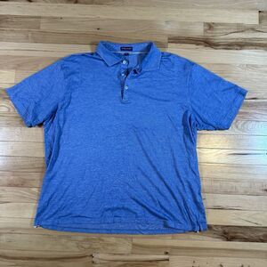 Peter Millar Polo Shirt Mens 2XL Blue Crown Crafted Golf Adult
